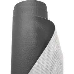 A-Express Premium Grained Waterproof Faux Leather Grain Imitation Leather Textured Leather Fabric Sold by the Metre - 500 cm x 140 cm (Dark Grey)