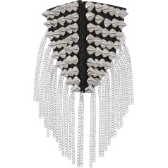 Generisch Modische Schulterklappe mit Quaste und Kette aus Eisen und Ccb Multifunktionale Dekoration für Bühne und Kostüm Einzigartiges Punk Design