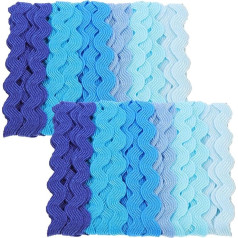 Luxshiny 2 Stück Gewelltes Bastelband aus Polyester Verschleißfest und Atmungsaktiv 5mm Breit zur Dekoration von Handgefertigten Artikeln und Kleidung
