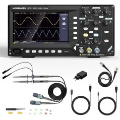 HANMATEK 2 in 1 DOS1102S Digital Storage Oscilloscope with Integrated Waveform Generator, 110MHz Bandwidth, 2 × 500MSa/s Sampling Rate, Dual Channel