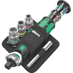 Wera Zyklop Pocket Set 2 05004281001 8009 Ratchet Set 17 Pieces Black / Green