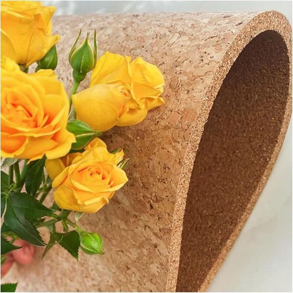 Korktafelrolle, Selbstklebende Korktafelrollen, DIY-Wandbürobedarf, Pinnwand, natürliche Korkfliesen, Message Vision Board (Farbe: Braun, Größe: 122 x 164 x 0,8 cm)