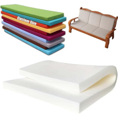 Hochdichter Schaumstoff, 20 cm dick, ideal für Kissen, Sofas, Betten, Sitze, Wohnmobile, Innen- und Außenbereich, Polsterung, Stuhlkissen, Ersatzpolster