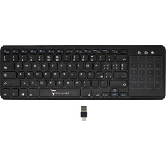 Tastiera TM-BK268T Wireless Con Touch Pad - Nera | Wireless Mini Keyboard with Touchpad for Smart TV and PC