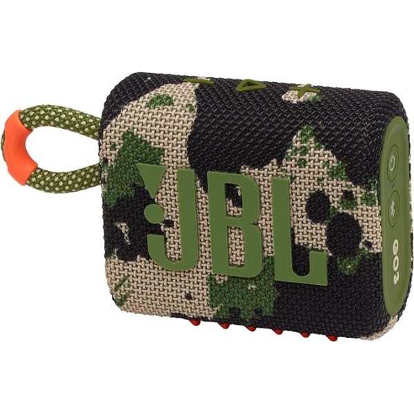 JBL Go 3: Portable Speaker with Bluetooth, Built-in Battery, Waterproof and Dustproof Function - Squad