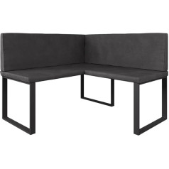 Vicco Ravon Dining Room Corner Bench, Anthracite, 120 x 120 cm