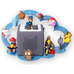 Cloud Blue for Toniebox Magnetic Shelf Compatible with 20 Tonie Figures and Tonie Box Cloud Shelf for Children Hearing Figures Tonies Magnetic Shelf Children's Room Furniture