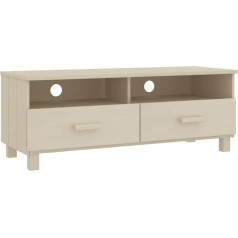 vidaXL TV Cabinet 2 Drawers 2 Compartments Lowboard TV Furniture Sideboard TV Table TV Cabinet HiFi Cabinet Honey Brown 106 x 40 x 40 cm Solid Pine Wood
