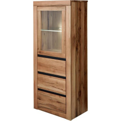 MASSIVMOEBEL24.DE Montreux Display Cabinet #121 Wild / Pub Size Natural Oiled Size: 62 x 42 x 150 cm (W x D x H)