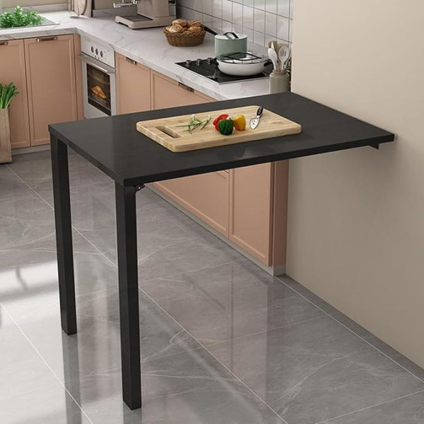 Wandmontierter Schreibtisch für kleine Räume, zusammenklappbar, für Küche, Esszimmer, Schlafzimmer, Wohnzimmer