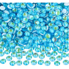 Blinginbox Hotfix 1440pcs 4mm SS16 Sky Blue Rhinestones for Bedazzling DIY Crafts Nails Clothes Face Makeup DIY Decoration