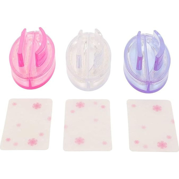 Nail Art Stamper Kit, für professionelle Maniküre, mit 3 Silikonstempeln und 3 Platten, einfach zu bedienen, langlebig, weiches Design