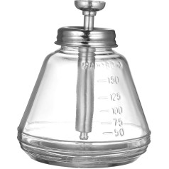 Mikinona Pack of 2 Glass Bottle Water Dispenser Pump Dispenser Shot Distributor Disposable Razor Syrup Remover Container Press Bottle Made of Glass Bottle for Nail Art Transparent