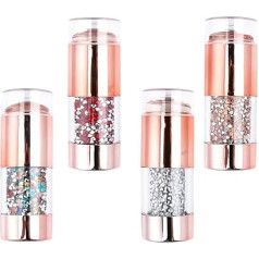 4 Stück Bunter Silikon Nagelstempelstifte mit Acrylgriff für Maniküre Anfänger und Zuhause Inklusive Schutzkappen für Präzises Nageldesign