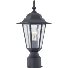 WISBEAM Outdoor Post Light Post Lantern E26 60W Max Metal Body Plus Glass Wet Position ETL Certified Bulb Not Included Black