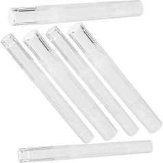 Healvian Pack of 6 Nail Oil Pens Empty Nail Care Pens with Brush Transparent Bottles for Cuticle Care Nails and Essential Oils