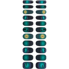Halloween Nail Stickers Polish Strips Semi Cured Gels Manicure Full Packaging for Women Semi Cured Gels Full Packaging Halloween for Women