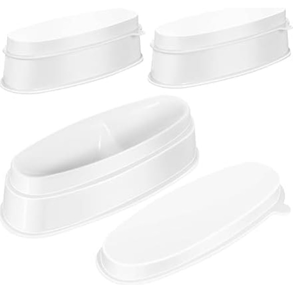 HOMSFOU Nagel Dip Pulver Behälter 3 Stück Kunststoff Tauchschalen für French Manicure Selbstgemacht Nageldesign Salon Zubehör