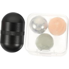 Jade Face Roller and Neck Massager Cooling Metal with Ice Jade Ball for Skin Tightening and Eye Areas Massage Set for Relaxed Face Care