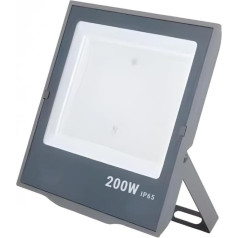 SILAMP Außenstrahler, Grau, 200 W, IP65 – Warmweiß 2300 K – 3500 K