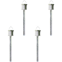 NUOBESTY 4 Stück Pack Hängende Solarleuchten aus Acrylrohr LED Solar Gartenlampen für Außenbereich Selbstaufladend Wetterfest Dekorative Solarleuchte für Zaun Terrasse und Veranda