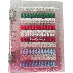 Nail Colour Book, Acrylic Display Binder, Magnetic Tip Organiser, Practice Stand Design, Ideal for Salon Display, Sample Preview, Storage, Shelf Use, 69.8 cm (74.25 Inches)