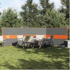 Generisch Camping-Windschutz Grau und Orange 490x123 cm Wasserdicht,Sportartikel,Outdoor-Aktivitäten,Camping Wandern,Windschutz-4009656