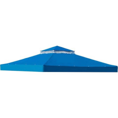 Pavillon-Überdachung, Ersatzoberteil, wasserdichte Zeltdachabdeckung für den Garten, Sonnenschutz-Dachoberteil für den Außenbereich, Ersatzteil für Camping, Terrasse und Hinterhof, blau 300*300*260cm