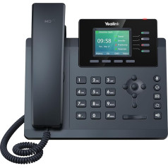Yealink SIP-T34W IP Phone - Business Phone with 2.4 Inch Colour Display, WiFi Support, 3 SIP Accounts, HD Voice Quality, PoE Enabled, Ideal for Offices and Home Office