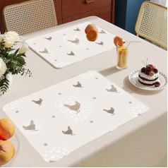 Tischsets, 8er-Set, Hahn-Tischsets for Tisch, PVC-Tischsets, hitzebeständige Isolier-Tischsets, 4er-Set, fleckenabweisend