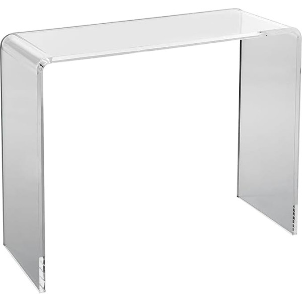 VEVOR U-shaped side table 964 x 381 x 740 mm, U-shaped acrylic table, side table, transparent coffee table for drinks, food, snacks, used in the living room, bedroom, study, etc.
