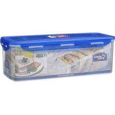 Lock & Lock HPL849T Classic Bread Box Rectangular Food Container w/Sandwich Keeper, 5.0L