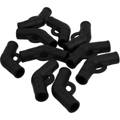 Kunststoff-Zeltstangen-Gelenk für Camping-Zelt-Reparatur, 130° gebogener Stützstangenverbinder, kompatibel mit Standard-19-mm-Zeltstangen, 10er-Pack (19 x 12,5 cm)
