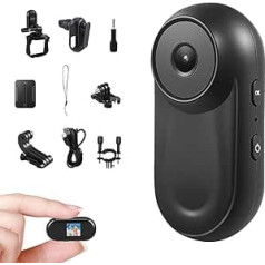 Mini Action Cam 1080P - Body Camera with Magnet & Accessories - Helmet Camera for Motorcycle, Bicycle, Sports - Wearable Camera Loop Recording, Waterproof