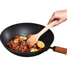 Eisenpfanne - 20,87 Zoll Gusseisen Kochgeschirr für Küche, unbeschichtet mit ergonomischem Design, Antihaft- für Elektroherd, offene Flamme, Heimküchen, Restaurants, Campingabenteuer