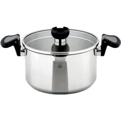 Carl Schmidt Sohn Aron 060565 Casserole Pot with Lid Stainless Steel Diameter 20 cm Silver