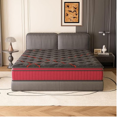 DEWINNER 30 cm Mattress, Spring Mattress, 160 x 200 cm, Memory Foam, 7-Zone Ergonomic Zoning, Pocket Springs, Hybrid, Multifunctional, Breathable and Moisture Wicking, Guest Mattress