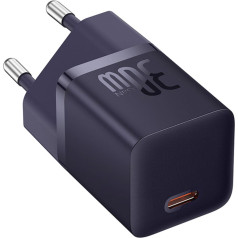 USB-C GaN5 30W ES tīkla lādētājs - violets