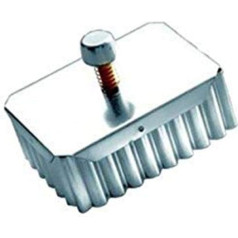 IBILI Cookie Cutter Rectangular/Flutted, Stainless Steel Silver, 6 x 4.5 x 6 cm