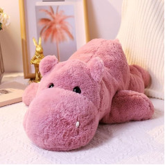 Weighted Stuffed Animal Cuddly Plush Hippo - Soft Stuffed Toy for Kids and Adults - Pink - Sizes: 55cm (2kg)
