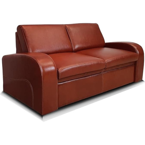 Oslo FS Genuine Leather 2.5 Seater Sofa Width 180 cm with Sleep Function Leather Sofa Real Leather Antique Couch Large Choice of Colours
