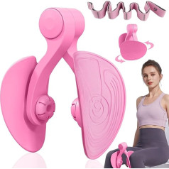 Pelvic Floor Trainer for Women, with 1 Resistance Bands, Thigh Trainer for Pelvic Floor Muscles, Buttocks, Thighs, Calves, Arms (Pink)