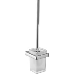 Emco Trend 21500100 Toilet Brush and Holder for Wall Mounting Satinised Glass/Chrome