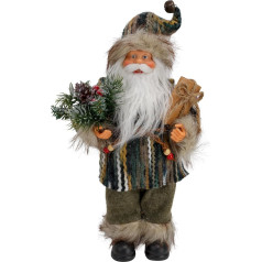 Cosy Home Polyester Santa Figurine, Green, 20 x 13 x 31 cm