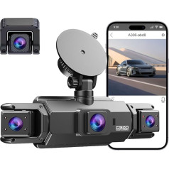 OBEST 4-Channel 1080P Car Recorder, 360° Rotatable Front Rear Inner Left Right Dash Cam, Repeatable Recording, Multi-Channel Dash Camera for Cars