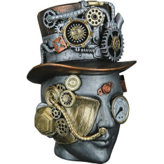 Casablanca Steampunk Male Sculpture - Decorative Figure Man - Decorative Living Room - Height 20 cm