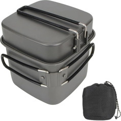 Camping-Kochgeschirr | Outdoor-Kochgeschirr aus Aluminium, Campingausrüstung, Zubehör, multifunktionales Camping-Kochutensilien-Set zum Radfahren