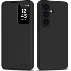 Tech-Protect Korpusa vāciņš Samsung Galaxy S26 ar Smart Wallet kabatiņu piezīmju kartēm - melns