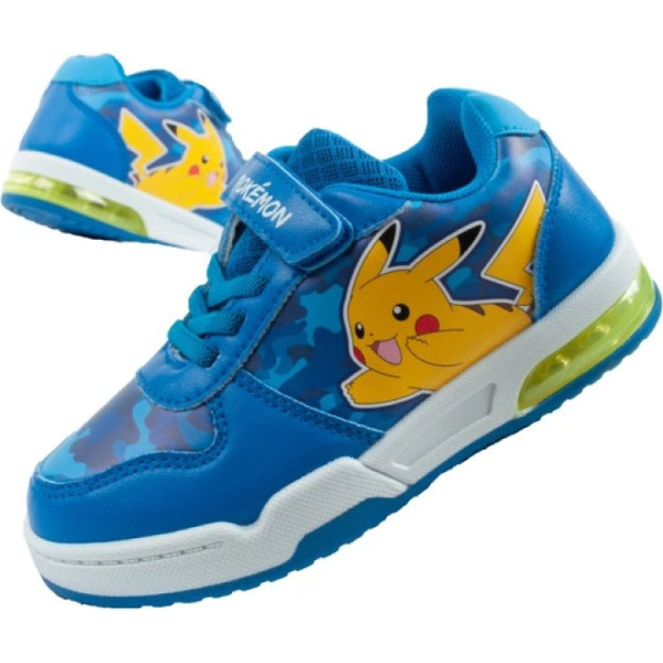 Leomil Bērnu sporta apavi čības Pokemon vieglās Velcro LED zilas / 28