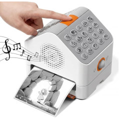Bible Story Portable Bluetooth Audio Player for Children, Bible Story Printer with Over 40 Bible Stories, Christian Gifts, FV31 Music Player with 3 Rolls of White Stickers